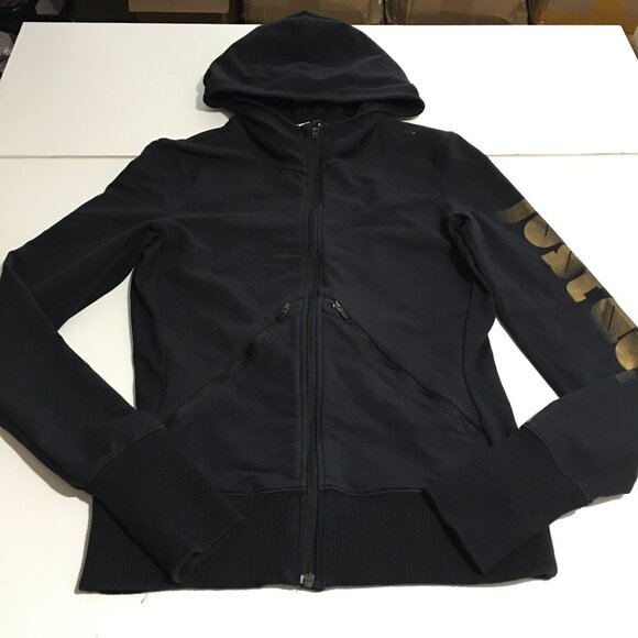 Nike Womens Medium Hoodie Full Zip Sweatshirt Black Dri Fit - Picture 1 of 12